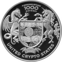 Round United Crypto States "Liberty" 2022 - 1 oz Silber PP