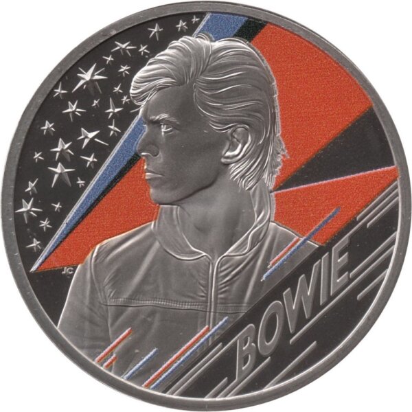 UK 2 Pfund 2020 - Musik-Legenden "David Bowie" - 1 oz Silber PP teilcoloriert
