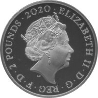 UK 2 Pfund 2020 - Musik-Legenden "David Bowie" - 1 oz Silber PP teilcoloriert