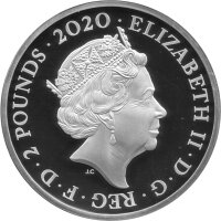 UK 2 Pfund 2020 - Musik-Legenden "Elton John" - 1 oz Silber PP teilcoloriert