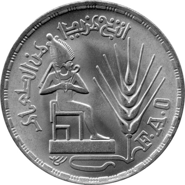 Ägypten 1 Pfund 1976 - F.A.O. Osiris - Silber