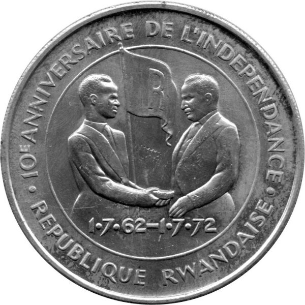 Ruanda 200 Francs 1972 - F.A.O. Unabhängigkeit - Silber