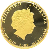 Australien Lunar II 2008 Jahr der Maus 1 oz Gold - Polierte Platte