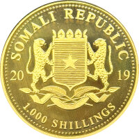 Somalia Elefant 2019 1 oz Gold - Privy ANA