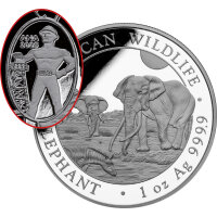 Somalia Elefant 2025 1 oz Silber - Motiv 2026 - ANA Oklahoma