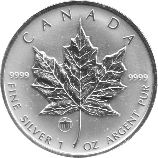 Kanada Maple Leaf 2009 1 oz Silber Privy Mark "Brandenburger Tor"