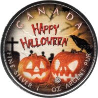 Kanada Maple Leaf 2019 - Happy Halloween 1 oz Silber...