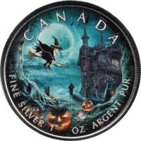 Kanada Maple Leaf 2019 - Happy Halloween 1 oz Silber...