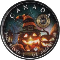 Kanada Maple Leaf 2019 - Happy Halloween 1 oz Silber...