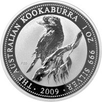 Australien Kookaburra 2009 1 oz Silber - Jubiläum...