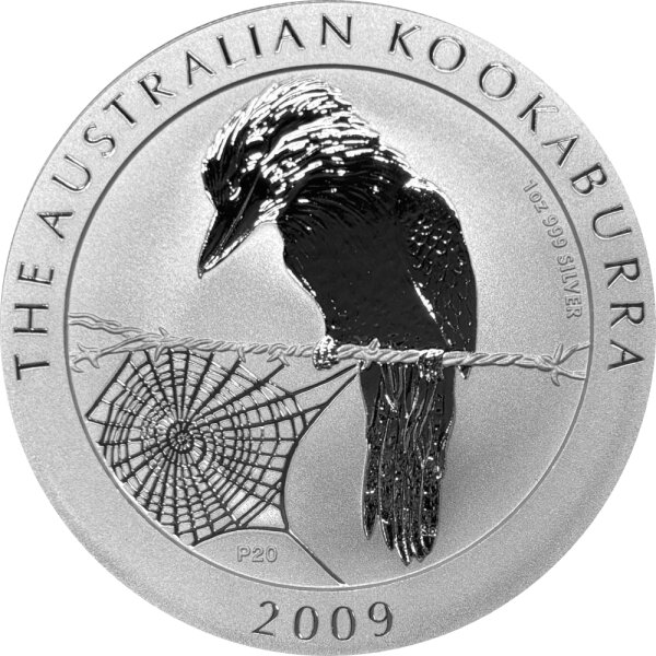 Australien Kookaburra 2009 1 oz Silber - Jubiläum Motiv 2008