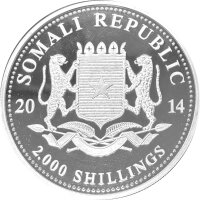 Somalia Elefant 2014 1000 Gramm Silber