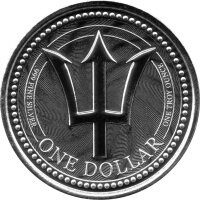 Barbados 1 Dollar 2019 - Dreizack - 1 oz Silber PP