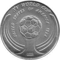 Laos 50 Kip 1991 - XV. Fußball WM 1994 in USA "Weltpokal" - Silber