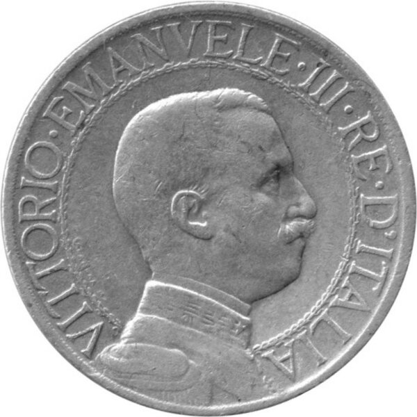 Italien 1 Lira 1908 - König Vittorio Emanuele III. - Silber