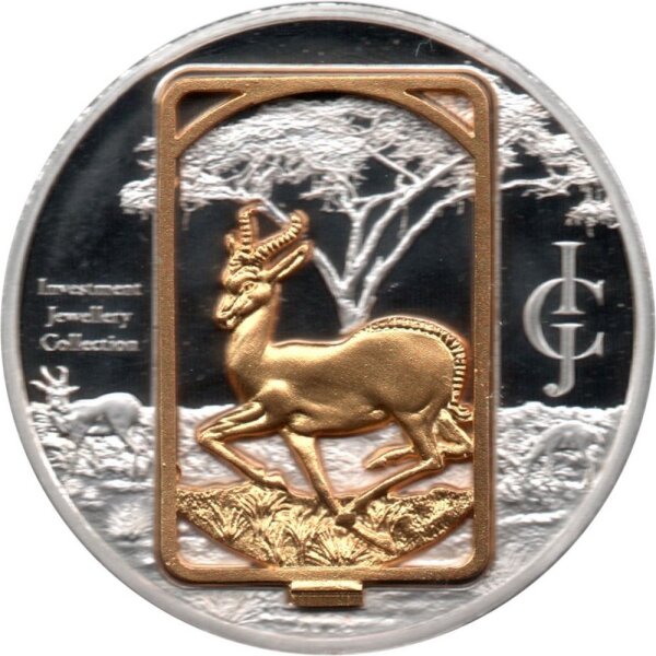Malawi 50 Kwacha 2008 - Investment Jewellery Collection - Springbock - KuNi versilbert