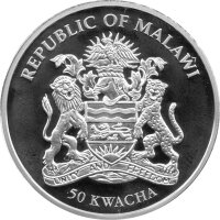 Malawi 50 Kwacha 2008 - Investment Jewellery Collection - Springbock - KuNi versilbert