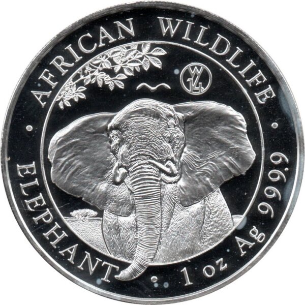Somalia Elefant 2021 1 oz Silber Privy Mark "W14"