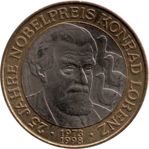 Österreich 50 Schilling 1998 "25 Jahre Nobelpreis für Konrad Lorenz" - Bimetall