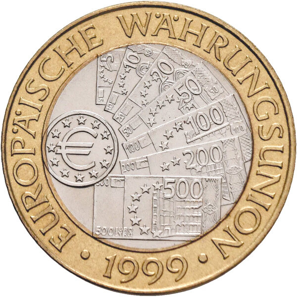 Österreich 50 Schilling 1999 "Europäische Währungsunion" - Bimetall