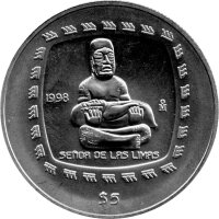 Mexiko 5 Pesos 1998 - Senor De Las Limas - 1 oz Silber