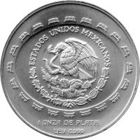 Mexiko 5 Pesos 1998 - Disco De La Muerte - 1 oz Silber
