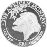 Somalia African Monkey 1. Ausgabe 1998 1 oz Silber