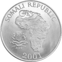 Somalia African Monkey 4. Ausgabe 2001 1 oz Silber