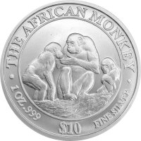 Somalia African Monkey 7. Ausgabe 2004 1 oz Silber