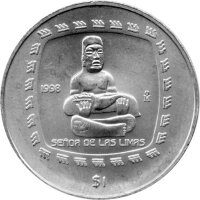 Mexiko 1 Peso 1998 - Senor De Las Limas - 1/4 oz Silber