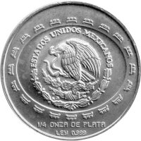 Mexiko 1 Peso 1998 - Disco De La Muerte - 1/4 oz Silber