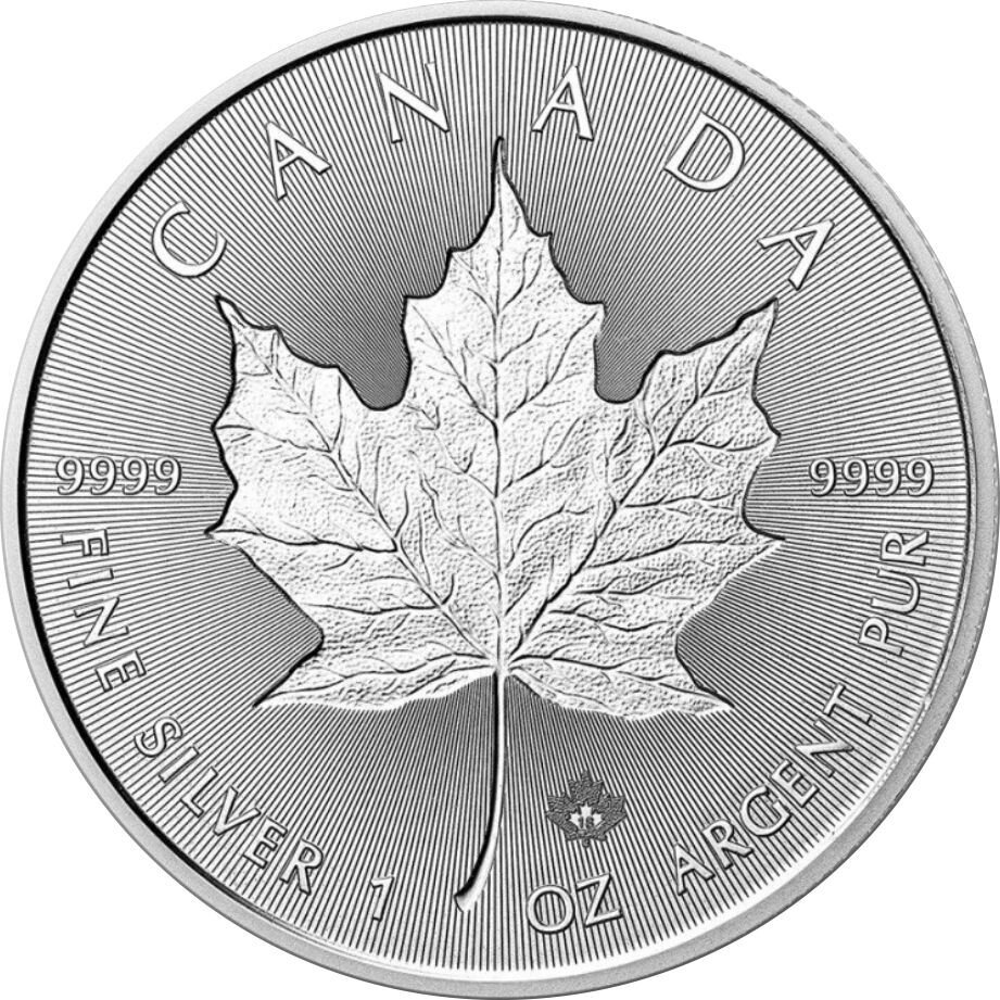 Kanada Incuse Maple Leaf 2019 1 oz Silber