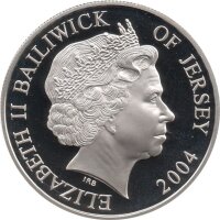 Jersey 5 Pounds 2004 - Geschichte der Royal Navy "HMS Victory" - Silber PP