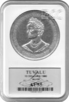 Tuvalu 10 Dollar 1980 - 80. Geburtstag von Königin Mutter - Silber