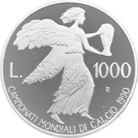 San Marino 1.000 Lire 1990 Fußball-WM in Italien -...