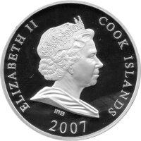 Cook Islands 10 Dollars 2007 - Weltdenkmäler "Pyramiden von Gizeh" - Silber PP Skulpturmünze teilvergoldet