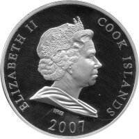 Cook Islands 10 Dollars 2007 - Weltdenkmäler "Machu Picchu" - Silber PP Skulpturmünze teilvergoldet