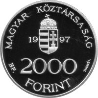 Ungarn 2.000 Forint 1997 - Integration in die Europäische Union - Silber PP