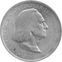 Ungarn 2 Pengö 1936 - 50. Todestag von Franz Liszt -...