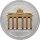 Nauru 10 Dollars 2002 - Europäische Denkmäler "Brandenburger Tor in Berlin" - Silber PP Skulpturmünze teilvergoldet