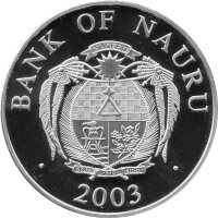 Nauru 10 Dollars 2003 - Europäische Denkmäler "Reichstag in Berlin" - Silber PP Skulpturmünze teilvergoldet