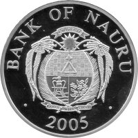 Nauru 10 Dollars 2005 - Europäische Denkmäler "Stephansdom in Wien" - Silber PP Skulpturmünze teilvergoldet