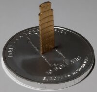 Nauru 10 Dollars 2006 - Europäische Denkmäler "Turm in Pisa" - Silber PP Skulpturmünze teilvergoldet