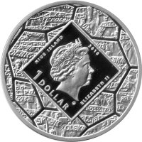 Niue 1 Dollar 2010 - UEFA Fußbal- EM Stadien 2012 "Danzig" - Silber PP