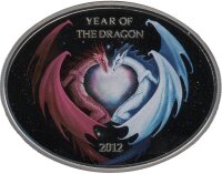 Niue 1 Dollar 2012 - Jahr des Drachen - Silber PP coloriert