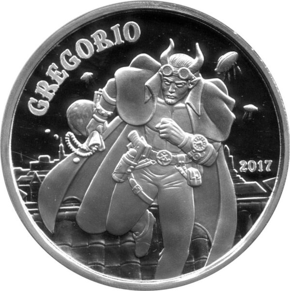 Round Steampunk "Angels & Demons - Gregorio" 2017 - 1 oz Silber