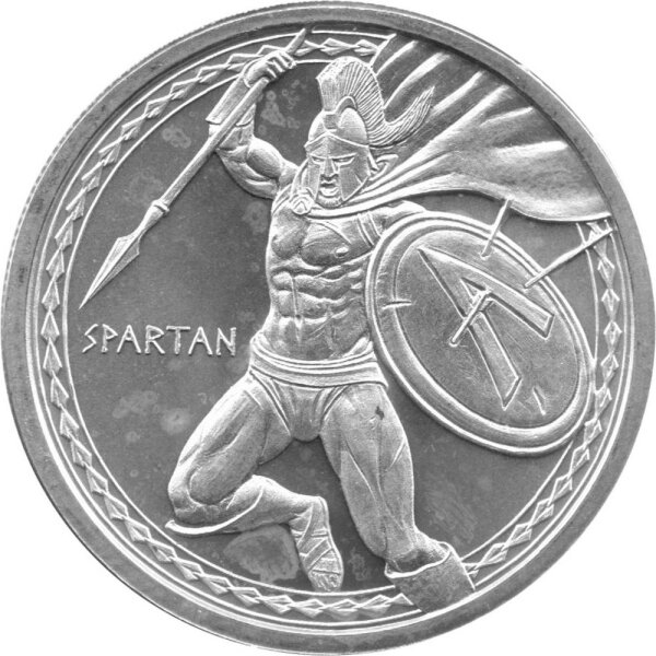 Round Spartan Warriors - 1 oz Silber