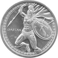 Round Spartan Warriors - 1 oz Silber