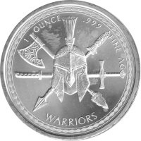 Round Spartan Warriors - 1 oz Silber