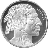 Round USA Buffalo/Indian Head 2 oz Silber